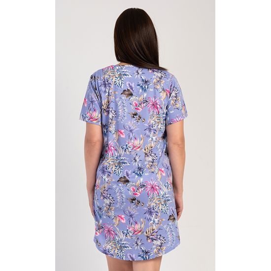 Dámská noční košile s krátkým rukávem Betty - modrošedá