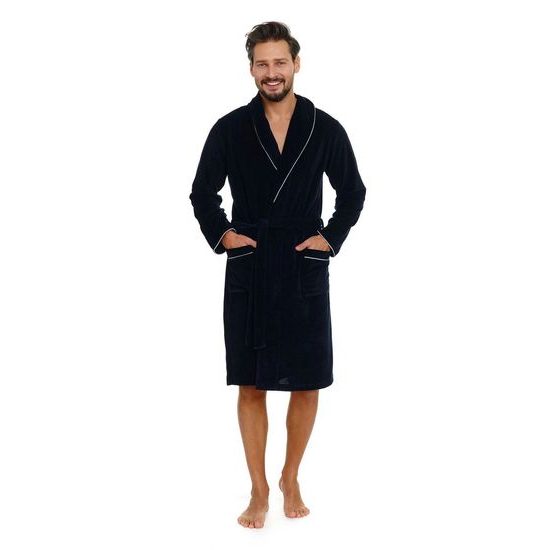 Pánský župan 6063 dark blue plus