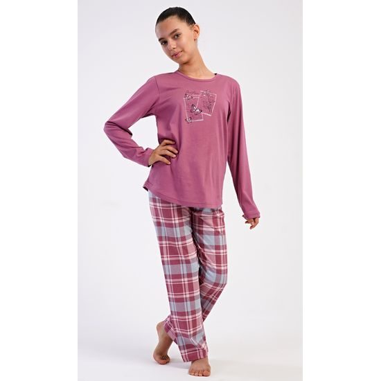 Dětské pyžamo dlouhé Charlotte - starorůžová