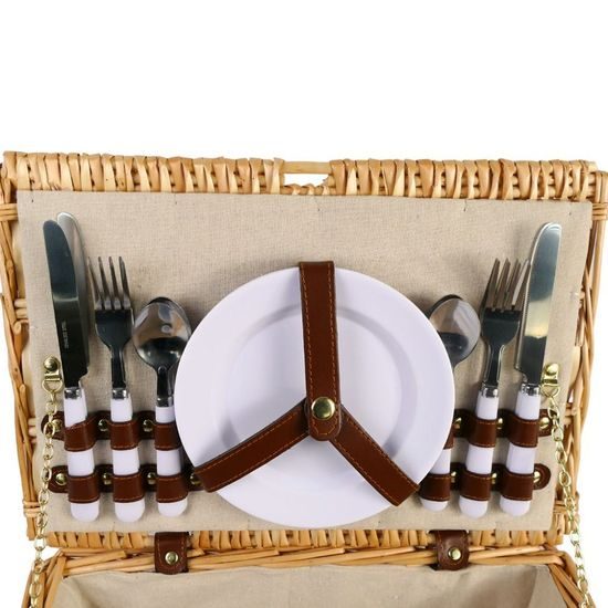 Piknikový koš pro 4 osoby ZQ24-504 - přírodní