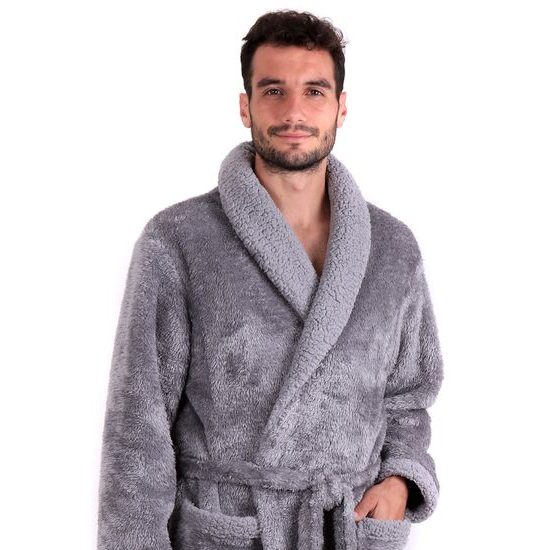 Unisex dlouhý hřejivý župan ALTA šedá