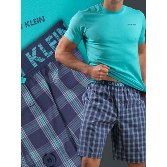 Pánské pyžamo CALVIN KLEIN M9470E tyrkysové | pyžama s krátkým rukávem |  Pánská pyžama, Pánské | Perfektní Prádlo.cz | Pohodlné noční prádlo, župany  a spodní prádlo pro Váš perfektní den!