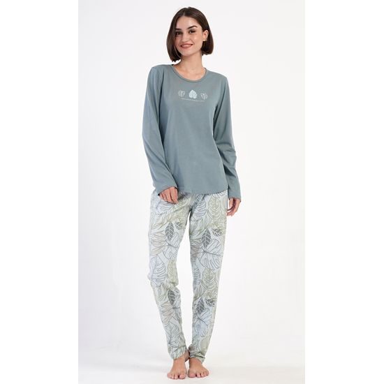 Dámské pyžamo dlouhé Sofie - světle zelená