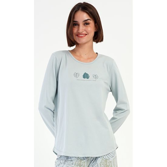 Dámské pyžamo dlouhé Sofie - světle zelená