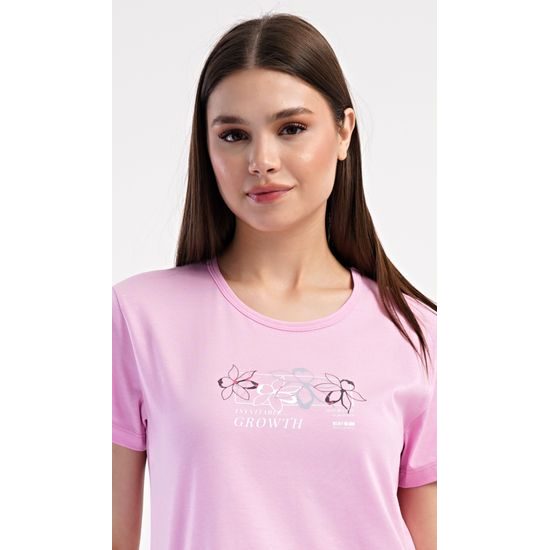 Dámské pyžamo kapri Mia - světle růžová