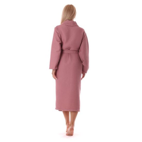 Vaflový župan Esbo do sauny - starorůžová