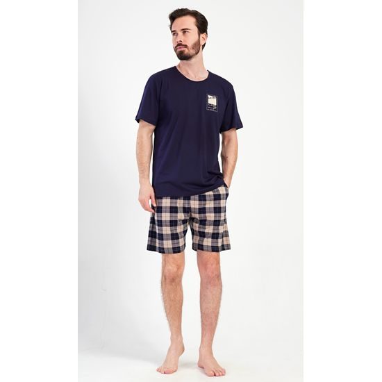 Pánské pyžamo šortky Marko - tmavě modrá