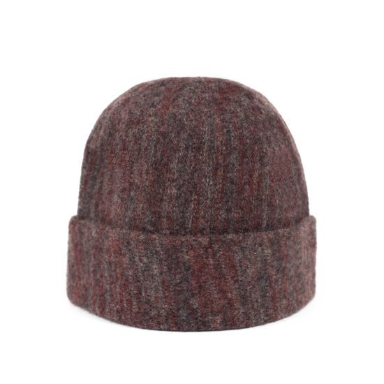 Elegantní zimní vlněná čepice šedo-modrá