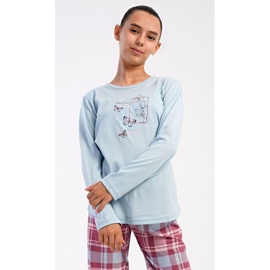 Dětské pyžamo dlouhé Charlotte - světle modrá