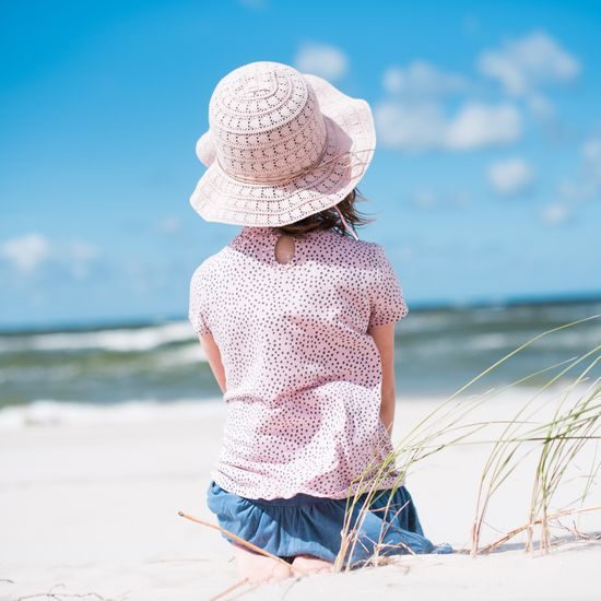 Letní dětský klobouk - ecru