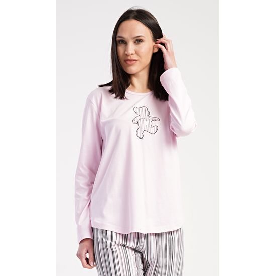 Dámské pyžamo dlouhé Paulína - světle růžová