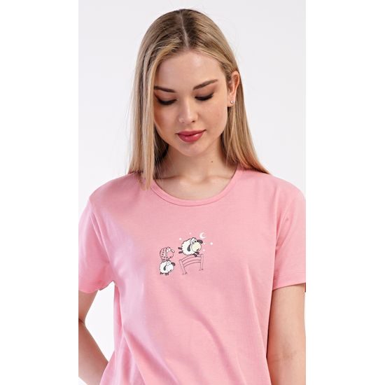 Dámské pyžamo kapri Ovečka - lososová