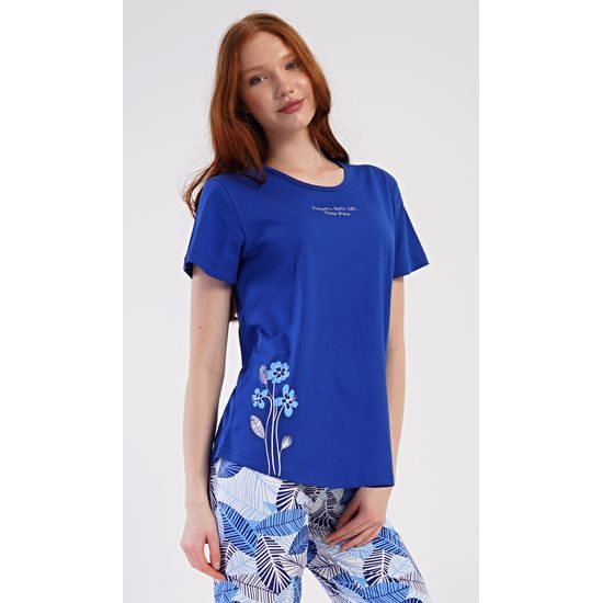 Dámské pyžamo kapri Julie - modrá
