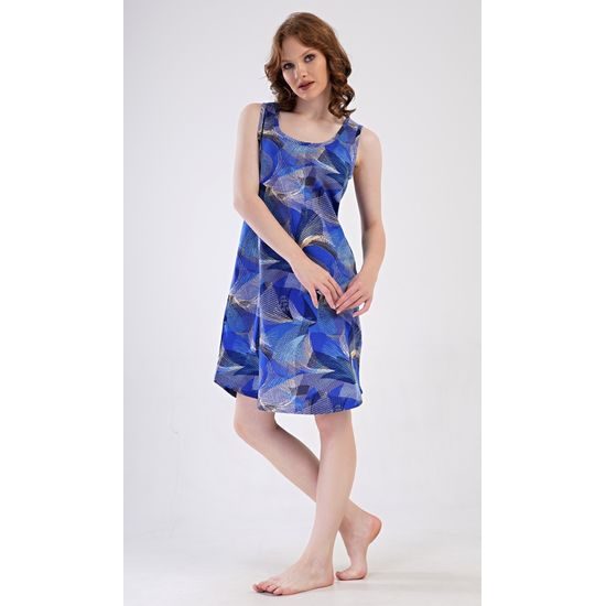 Dámská noční košile na ramínka Eliza - modrá