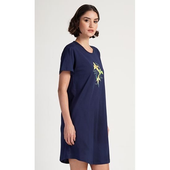 Dámská noční košile s krátkým rukávem Paula - zelená