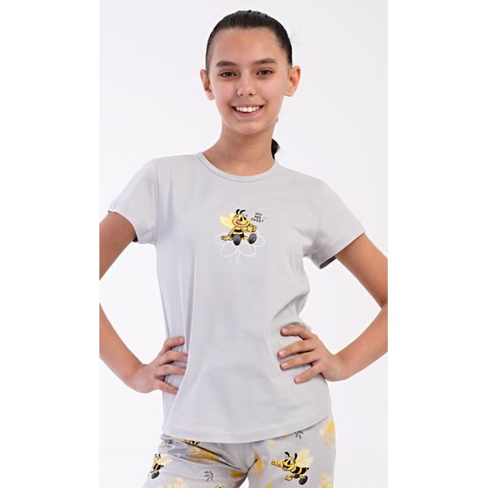 Dětské pyžamo kapri Včelky - šedá