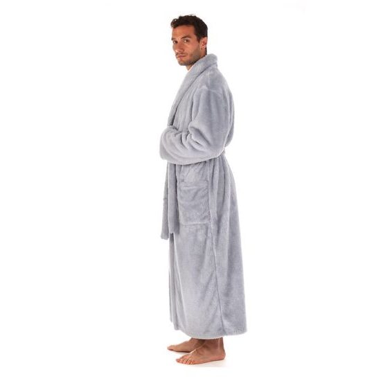 Unisex župan se šálovým límcem LILLY a JACK EXTRA stříbrná