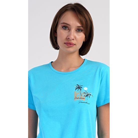 Dámské pyžamo kapri Tropicana - tyrkysová