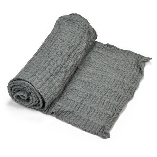 Zimní pletená šála - šedá