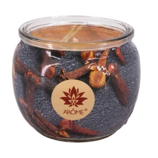 ARÔME Svíčka 90 g, ve skle a flower boxu, Cinamon Clove