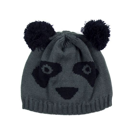 Čepice Panda - tmavošedá