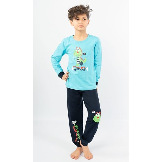 Dětské pyžamo dlouhé Dino - žlutá