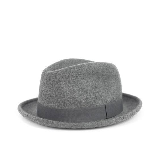 Dámský vlněný klobouk s úzkou krempou béžový