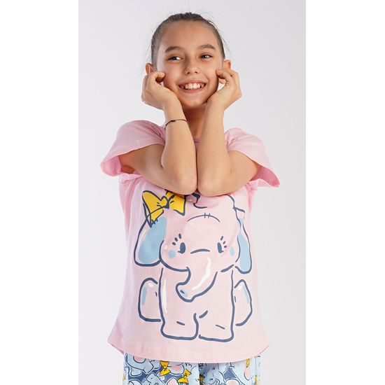 Dětské pyžamo kapri Slůně - světle lososová