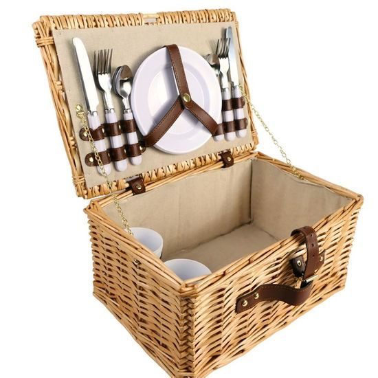 Piknikový koš pro 4 osoby ZQ24-504 - přírodní