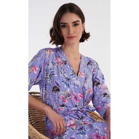 Dámský župan krátký Alžběta - modrošedá