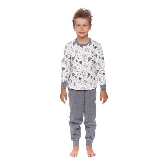 Dětské vánoční pyžamo Snowman bílé zateplené