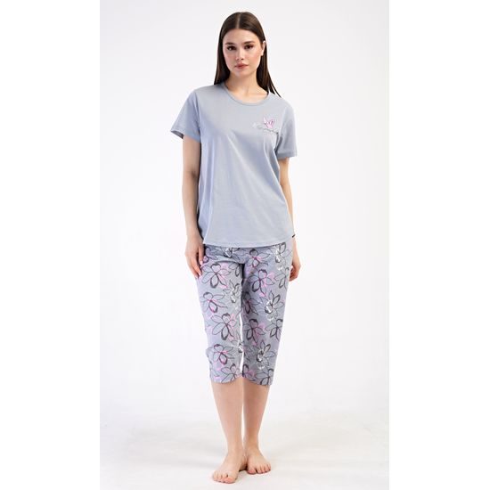 Dámské pyžamo kapri Miana - šedá