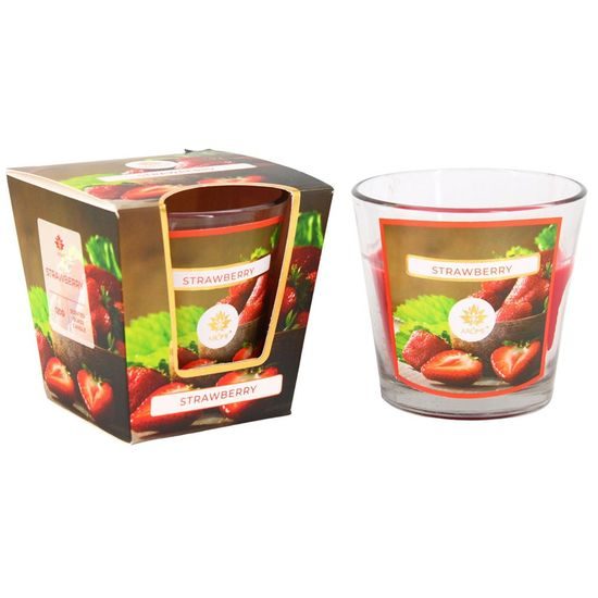 ARÔME Svíčka 120 g, ve skle, Strawberry