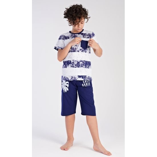 Dětské pyžamo kapri Patrik - tmavě modrá