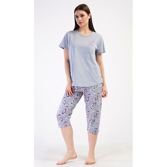 Dámské pyžamo kapri Miana - šedá