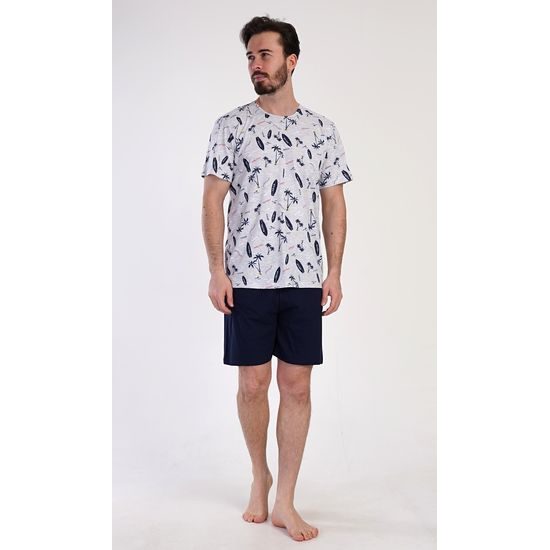 Pánské pyžamo šortky Surfing - šedá