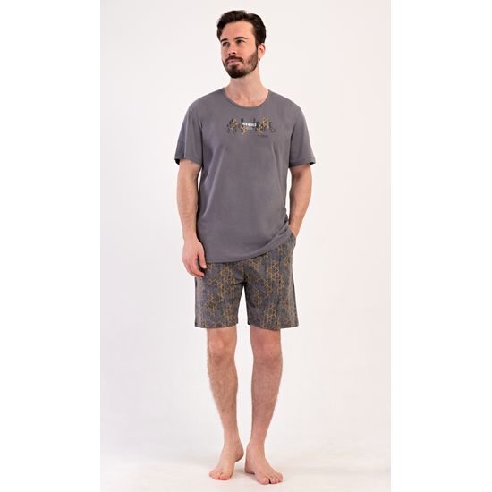 Pánské pyžamo šortky City - tmavě šedá