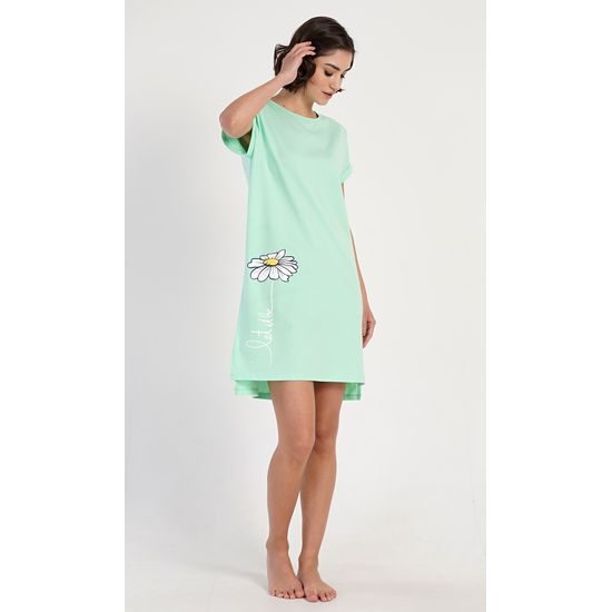 Dámská noční košile s krátkým rukávem Matylda - světle meruňková