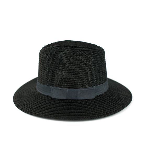 Letní klobouk typu fedora - černý
