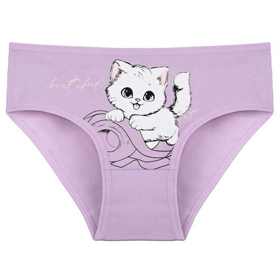 Dětské kalhotky Kočička - šeříková