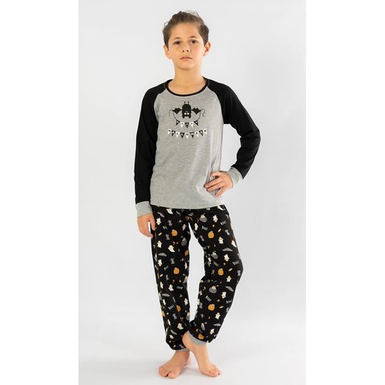 Dětské pyžamo dlouhé Netopýr - oranžová