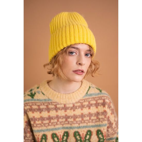 Čepice Benson - světložlutá