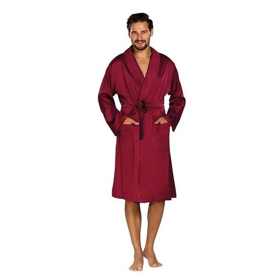 Pánský saténový župan Lukas bordó