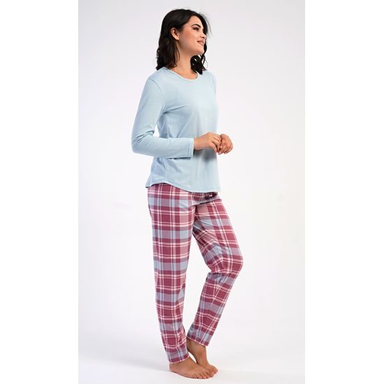 Dámské pyžamo dlouhé Dominica - šeříková