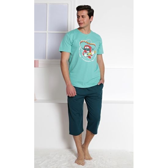 Pánské pyžamo kapri Mexiko - žlutá