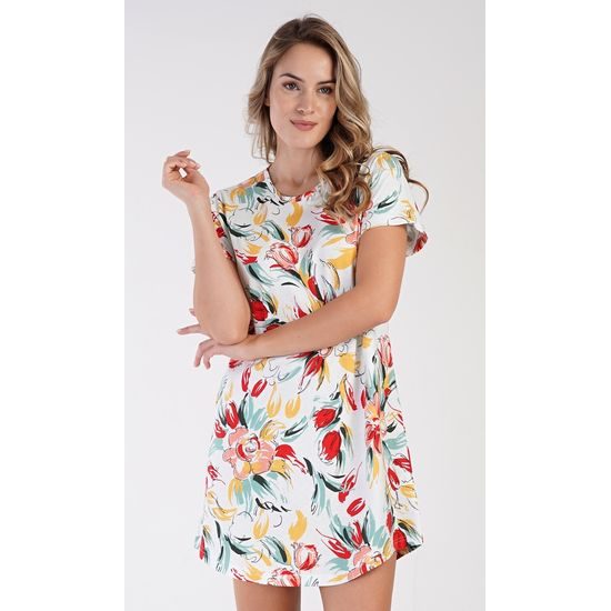 Dámská noční košile s krátkým rukávem Sofie - lososová