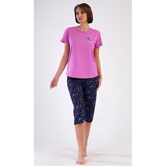 Dámské pyžamo kapri Kolibřík - šeříková