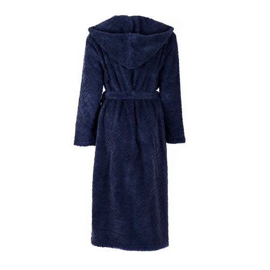 Pánský dlouhý župan s kapucí ATHENA tmavě modrá