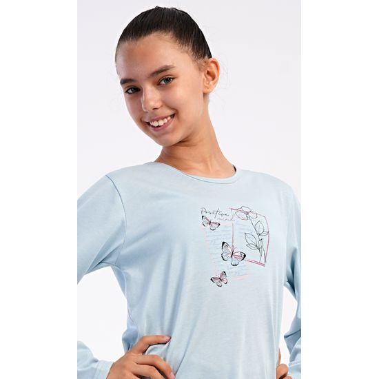 Dětské pyžamo dlouhé Charlotte - světle modrá