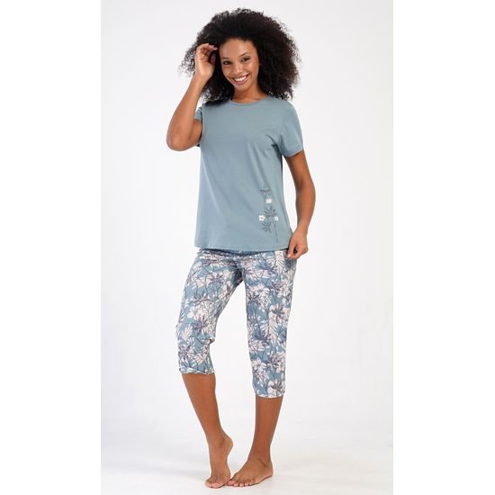 Dámské pyžamo kapri Francesca - šedá